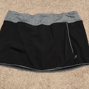 Prince Black and Gray Mini Skirt